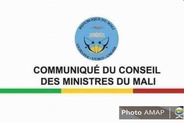 Mali : Communiqué du conseil des ministres du mercredi 6 décembre 2023