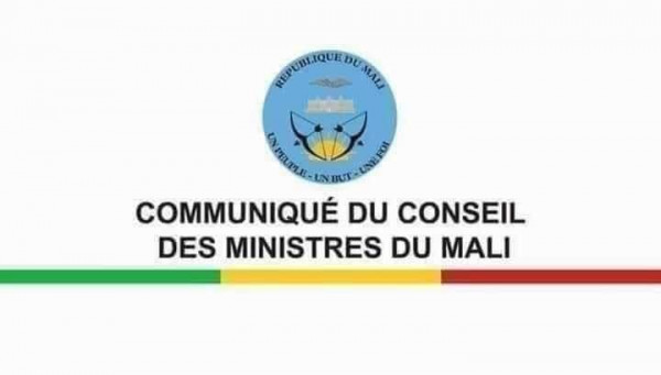 #Mali : Communiqué du Conseil des ministres du mercredi 29 mai 2024