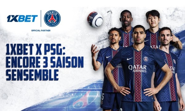 1xBet et le Paris Saint-Germain prolongent leur partenariat pour encore trois saisons